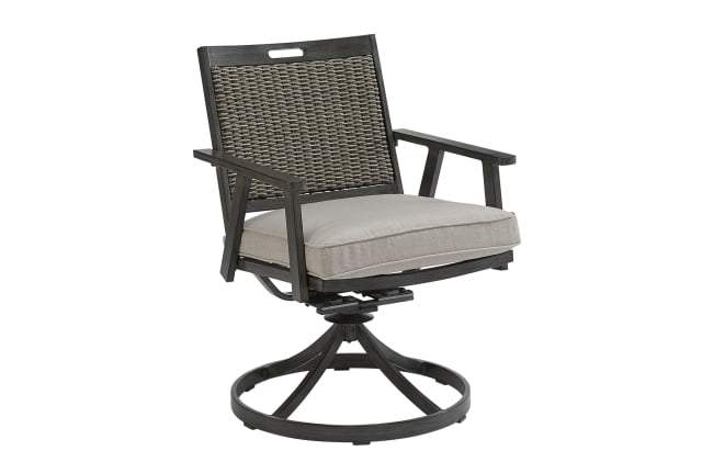 Agio Addison Outdoor Aluminum Swivel Rocker Wicker Chair Sunbrella Cushion