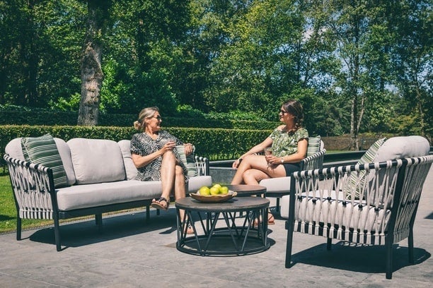 alfresco home apple bee outdoor furniture menton lounge seating rope concrete aluminum outdoor seating patio set