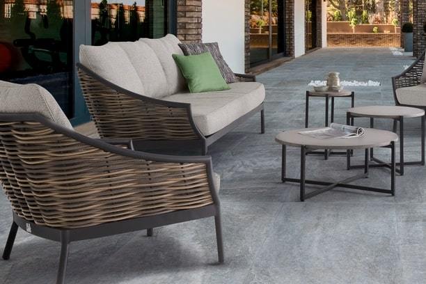 alfresco home and apple bee outdoor furniture milou lounge seating all weather wicker concrete aluminum outdoor patio seating set
