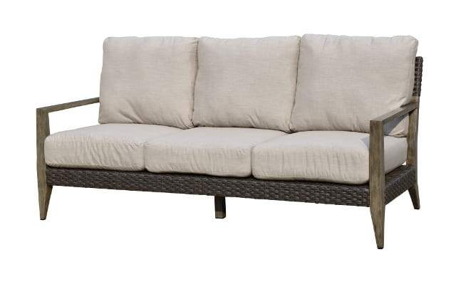 alfresco home cedarbrook aluminum seating outdoor sofa sunbrella
