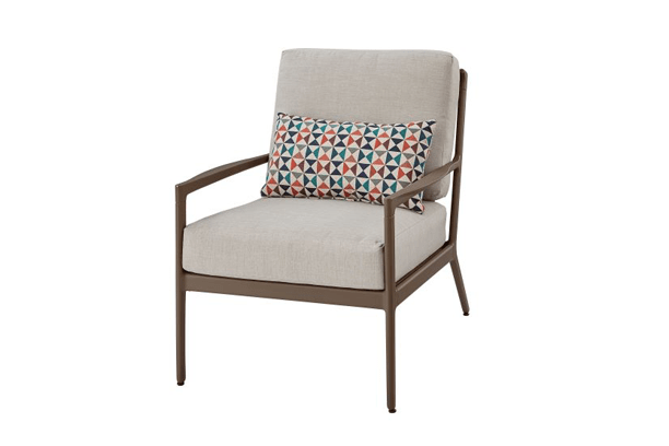 Apricity By Agio Carmel Aluminum Outdoor Patio Seating Club Chair Cushion