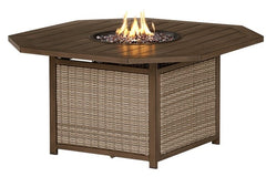 POTOMAC 5 PIECE SEATING SET - Gas Fire Pit and 4 Spring Chairs