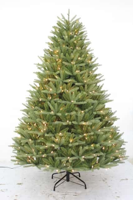 auburn fir artificial christmas tree pre lit with clear led lights  