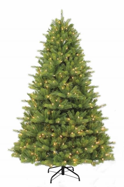 cotswald fir artificial christmas tree pre lit with clear lights 