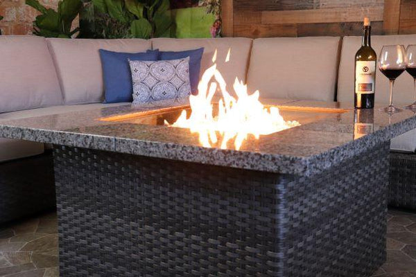 erwin sons biscayne wicker marble gas fire pit sectional outdoor seating