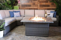 Biscayne Marble Top Gas Fire Pit