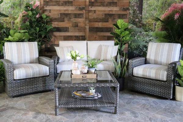 erwin sons biscayne wicker patio seating outdoor love seat club coffee table set