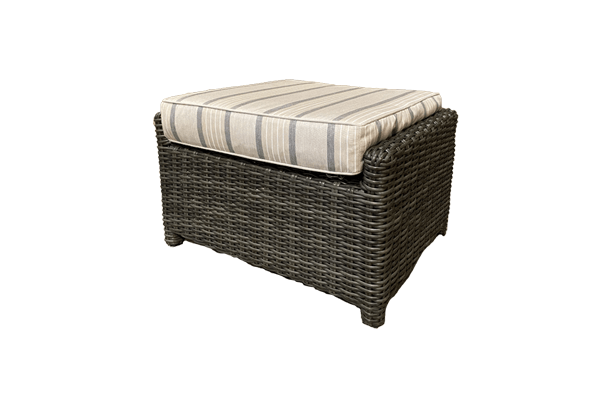 Erwin and Sons Edgewater Wicker Outdoor Patio Seating Side View with Sunbrella Cushion