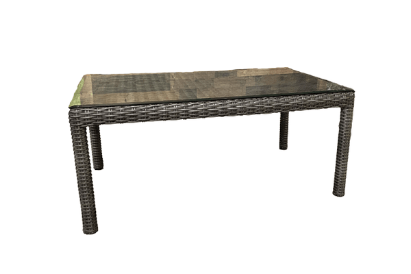 Erwin and Sons Edgewater Wicker Outdoor Seating Patio Coffee Table
