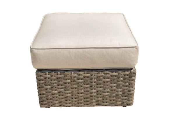 erwin and sons southampton all weather wicker aluminum frame outdoor patio seating ottoman top sunbrella cushions
