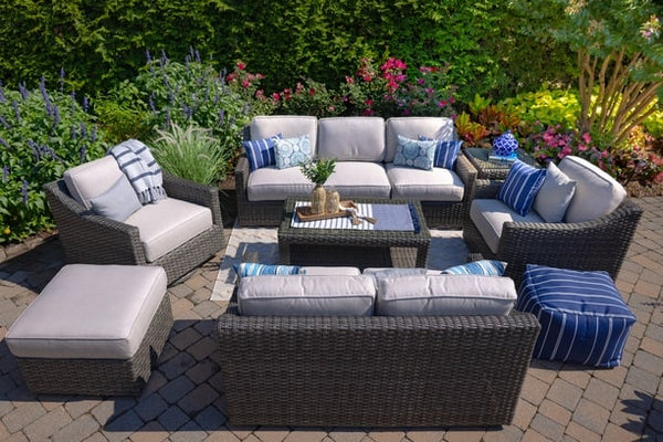 Southampton 4 Piece Outdoor Seating Set - Sofa, 2 Swivel Gliders ...