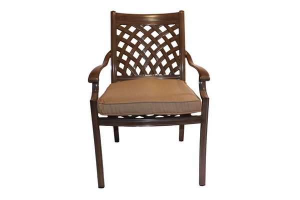 glenhaven home and garden chateau 2 aluminum oakcrest patio outdoor dining chair front