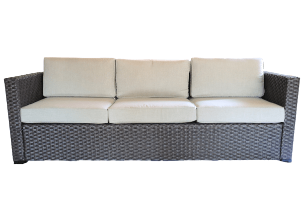 glenhaven home and garden portofino wicker outdoor seating sofa front