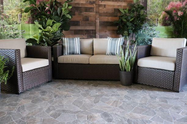 glenhaven home and garden portofino wicker seating patio love seat club chairs