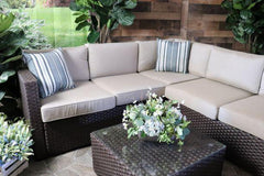 Portofino Sectional with Sunbrella Cushions and Coffee Table
