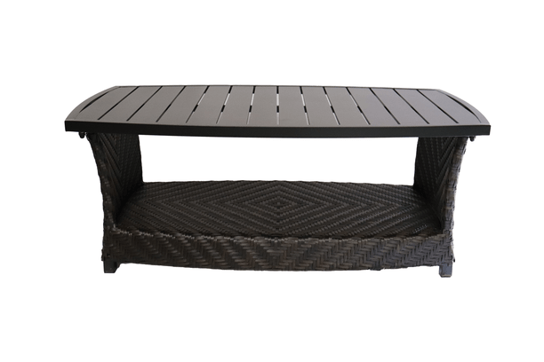 glenhaven home and garden sumerset wicker outdoor seating coffee table front