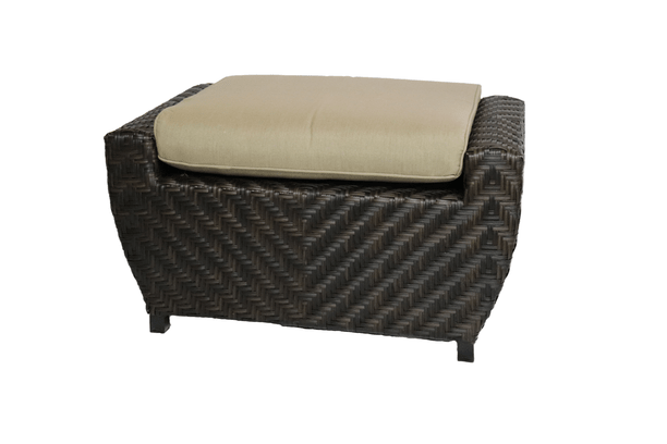 glenhaven home and garden sumerset wicker outdoor seating ottoman front