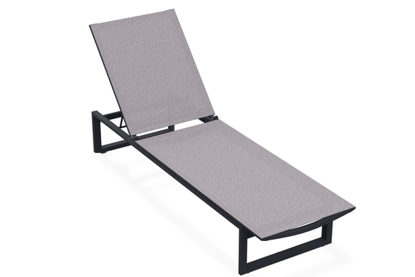 jati kebon gibara aluminum outdoor patio furniture chaise lounge side angle