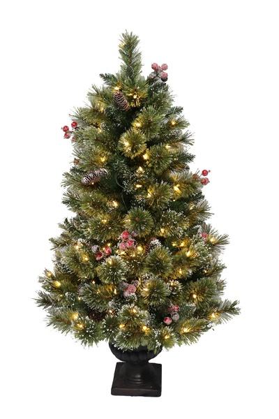 maiden fir clear led lights potted artificial Christmas tree