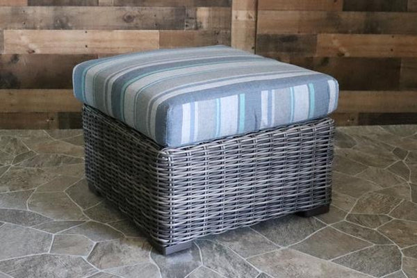 patio renaissance eureka all weather pvc wicker outdoor seating ottoman sunbrella trusted coast