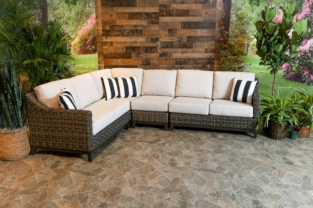 Patio Renaissance Somerset Seating Wicker Patio Furniture Sectional
