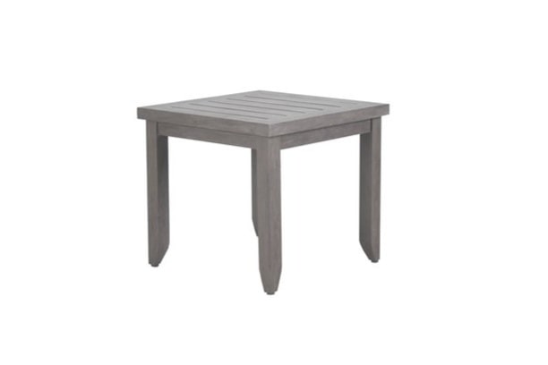 patio renaissance vieques cast aluminum outdoor patio seating drink end table square fossil twig