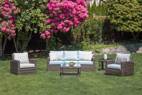 ratana portfino all weather wicker outdoor patio seating furniture sofa club chair swivel chair coffee table