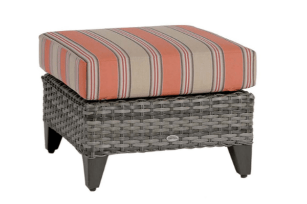 ratana st martin outdoor patio seating ottoman all weather wicker sunbrella