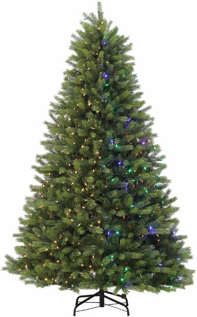 saybrook prelit artificial tree with clear and multi lights