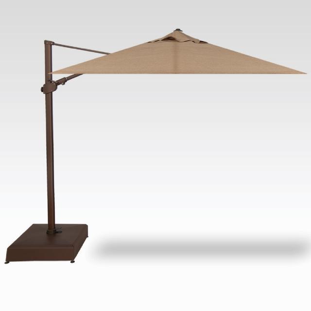 Treasure Garden 10' Square Cantilever Umbrella Sunbrella Sesame Linen