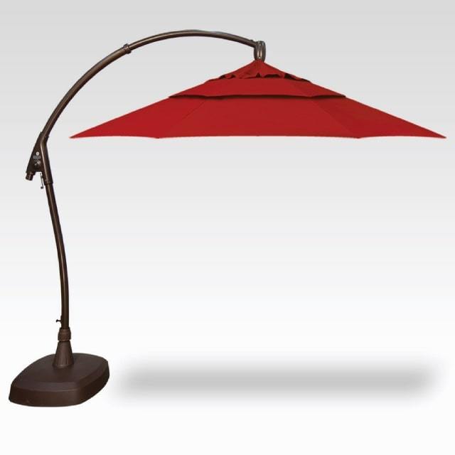 Treasure Garden 11' Cantilever Umbrella Jockey Red Sunbrella