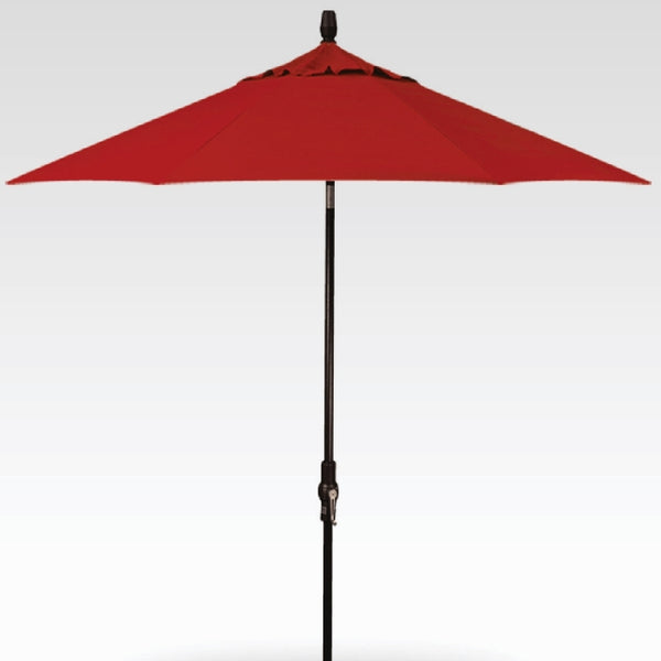Treasure Garden 9' Auto Tilt Umbrella Sunbrella Canvas Jockey red