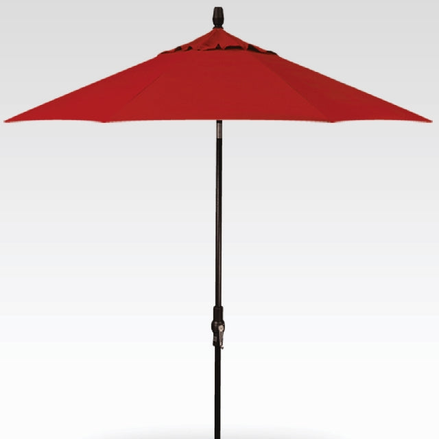 Treasure Garden 9' Auto Tilt Umbrella Sunbrella Jockey Red