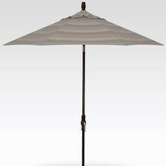 9ft Auto Tilt Umbrella -Trusted Fog Stripe