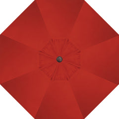 9ft Push Tilt Umbrella -  Really Red