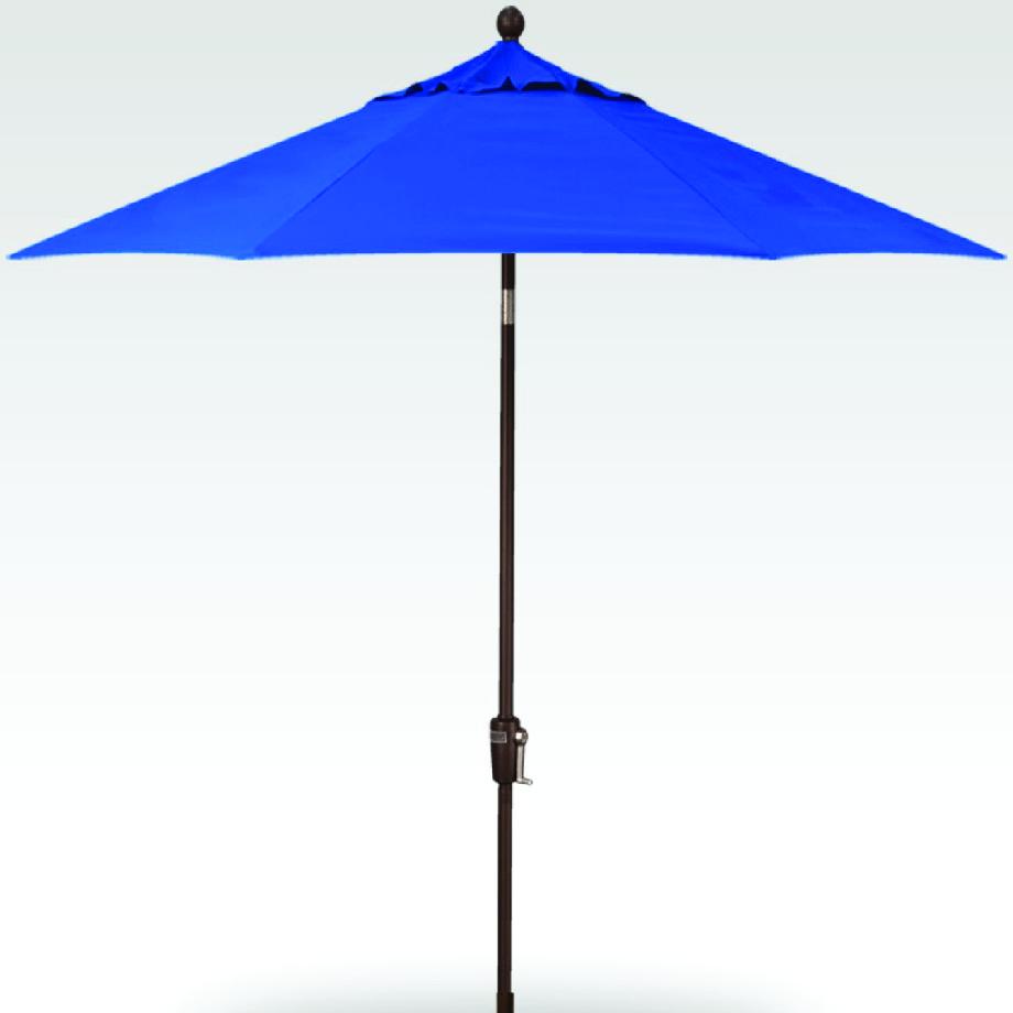 Treasure Garden 9' Push Tilt Umbrella Solefin Blue Sky