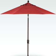 9ft Push Tilt Umbrella -  Really Red
