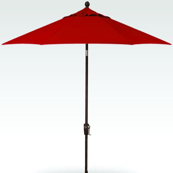 Treasure Garden 9' Push Tilt Umbrella Solefin Really Red