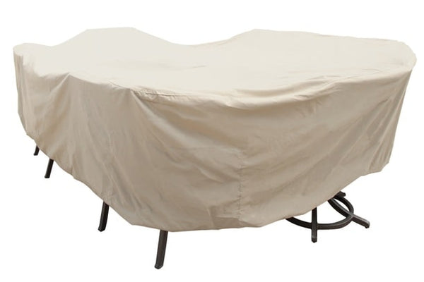 treasure garden furniture cover cp 699 weather resistant polyester oval rectangle table chairs large champagne