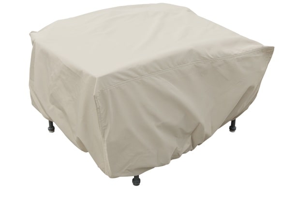 treasure garden furniture cover cp 938 weather resistant polyester fire pit table ottoman small champagne