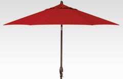 9ft Auto Tilt Umbrella -Trusted Fog Stripe
