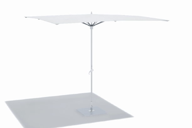 8.5 patio umbrella Tuuci 8.5' Square Ocean Master M1 Zero Horizon Umbrella - Polished Titanium
