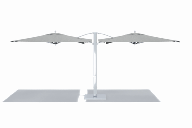 Tuuci Ocean Master Max Dual Cantilever Sqaure Polished Titianium Marine Stingray Canopy Front