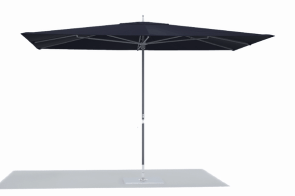 Tuuci Ocean Master Max M1 8x12 Umbrella Table Center Pole Outdoor Powder Coated Graphite Frame Admiral Navy Canopy Marine Grade Side