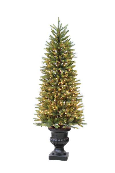 washington fir clear lights potted artificial Christmas tree