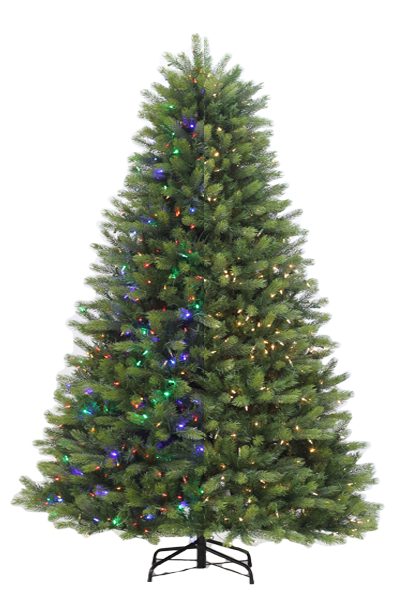 wingdale fir led clear multi dual lit artificial christmas tree 
